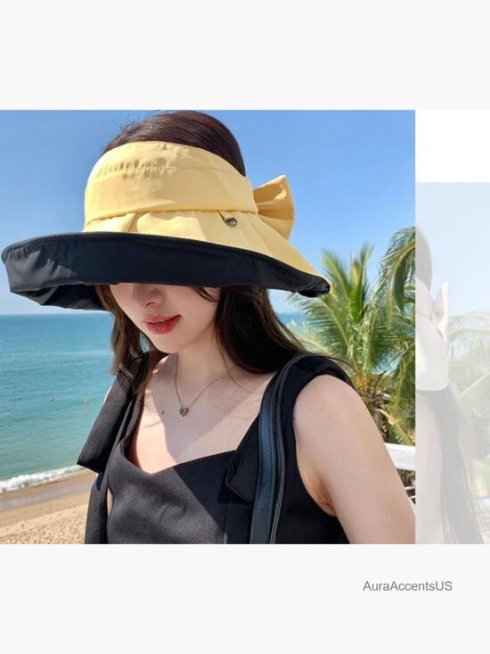 Wide Brim Sun Visor UPF 50+ Bucket Hat Packable Beach Fishing Hiking main image 5